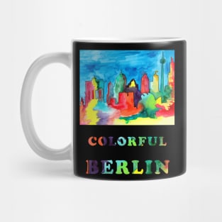 Colorful Berlin - watercolour sketch of Berlin landmarks Mug